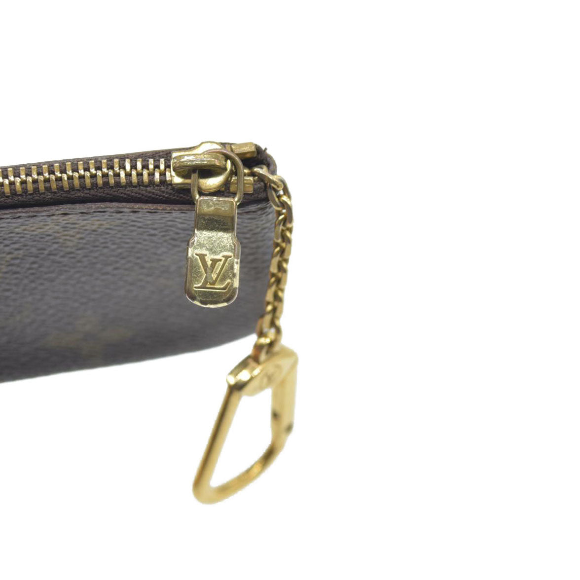 $345 LOUIS VUITTON Monogram Coin Purse Key Pochette Cles