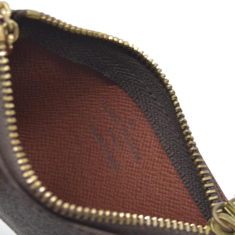 $345 LOUIS VUITTON Monogram Coin Purse Key Pochette Cles