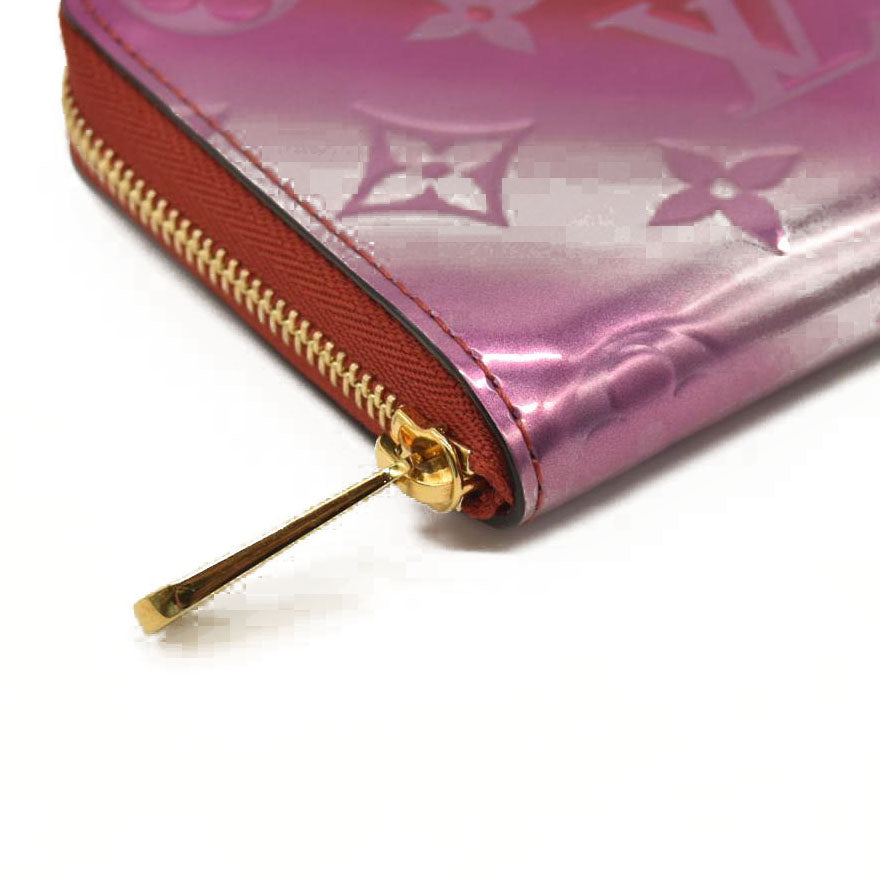 Louis Vuitton  Metallic Vernis Degrade Zippy Coin Purse Pink Red SN4179