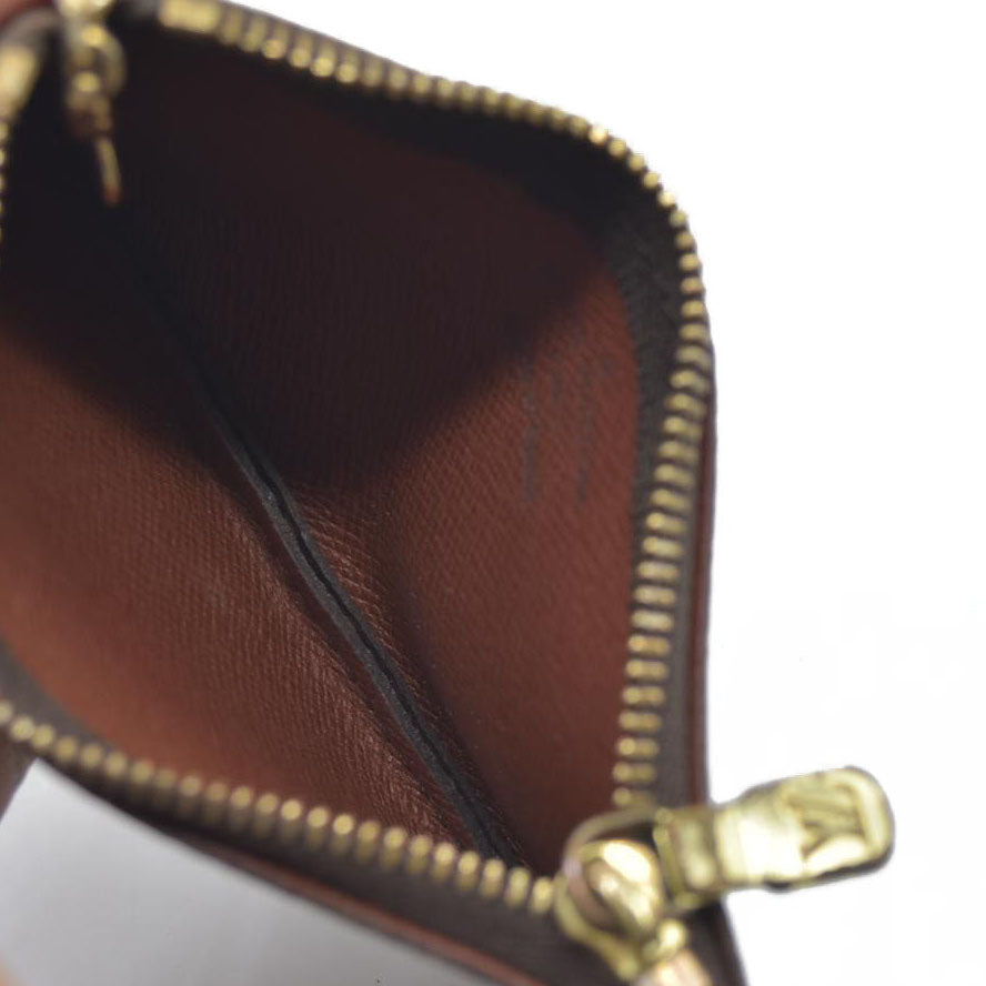 $345 LOUIS VUITTON Monogram Coin Purse Key Pochette Cles