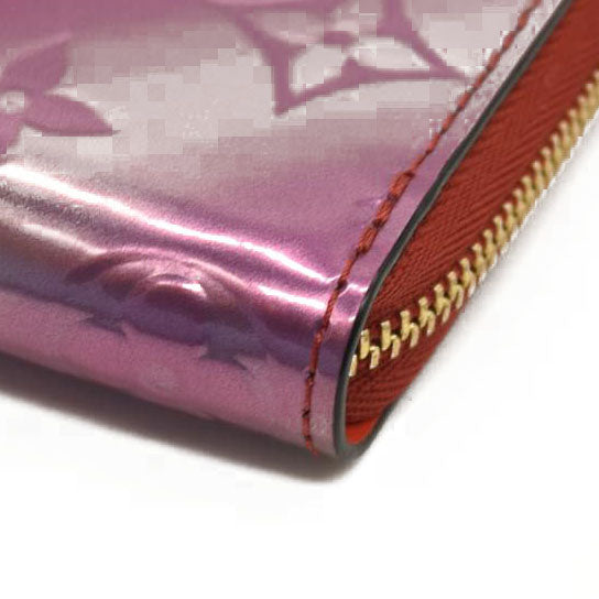 Louis Vuitton  Metallic Vernis Degrade Zippy Coin Purse Pink Red SN4179