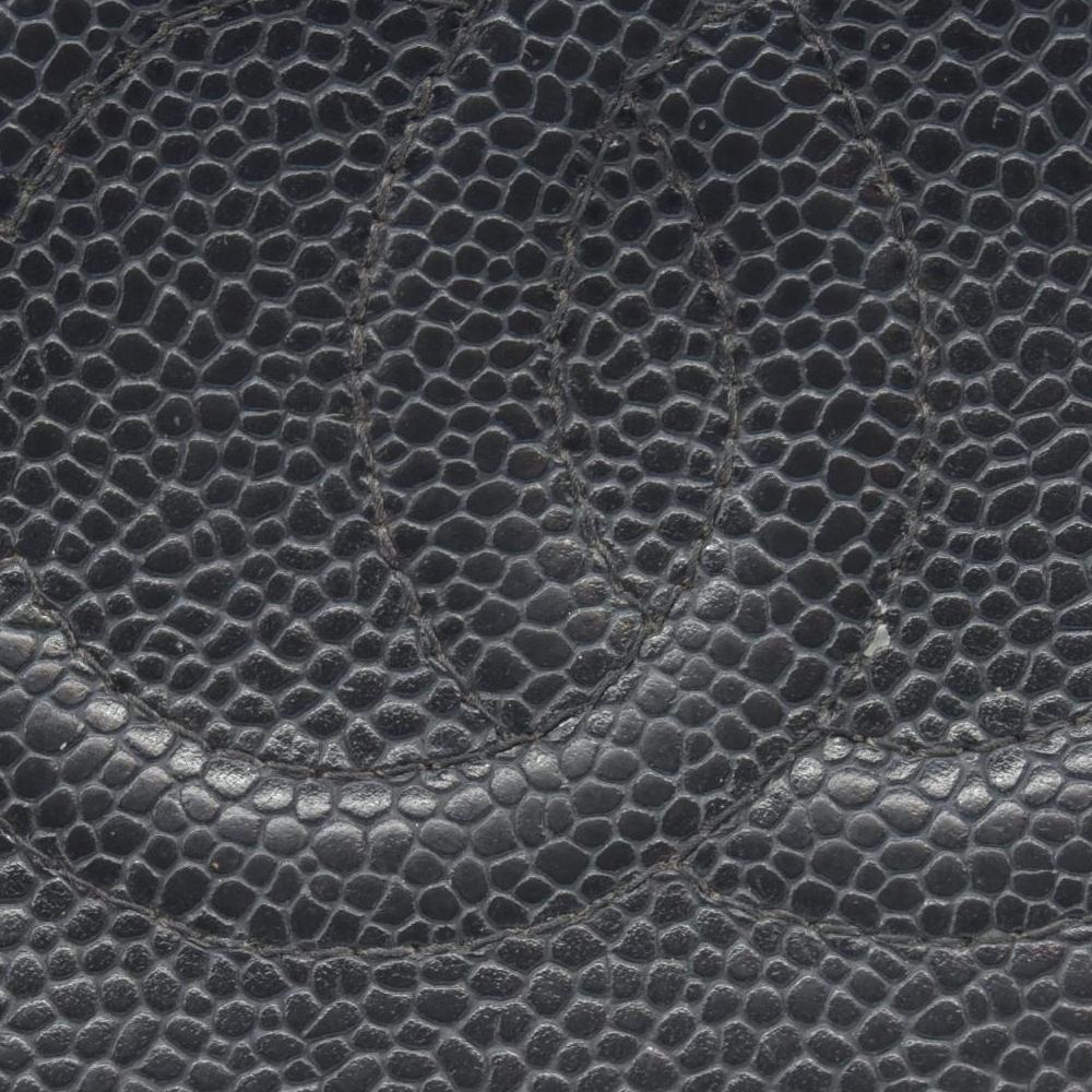 $925 Chanel Caviar Large Timeless CC Zip Around Wallet BlackCONSIGNMENT