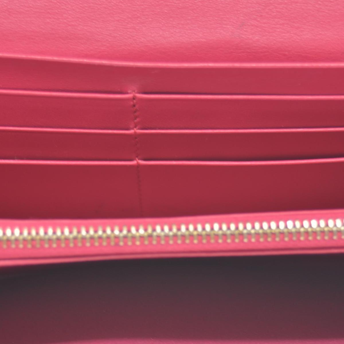 $790 BVLGARI Leather Bifold Long Wallet Pink Croc CONSIGNMENT
