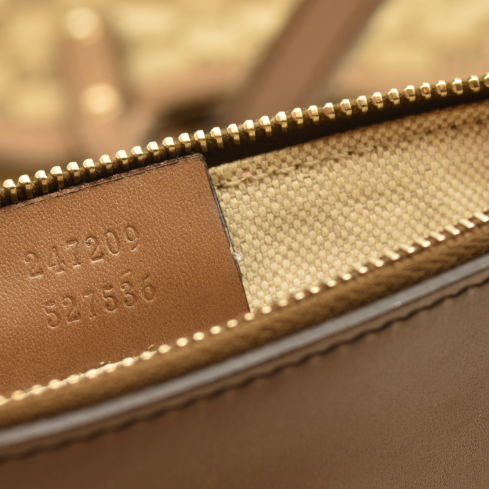 Gucci Monogram Medium Craft Tote Brown