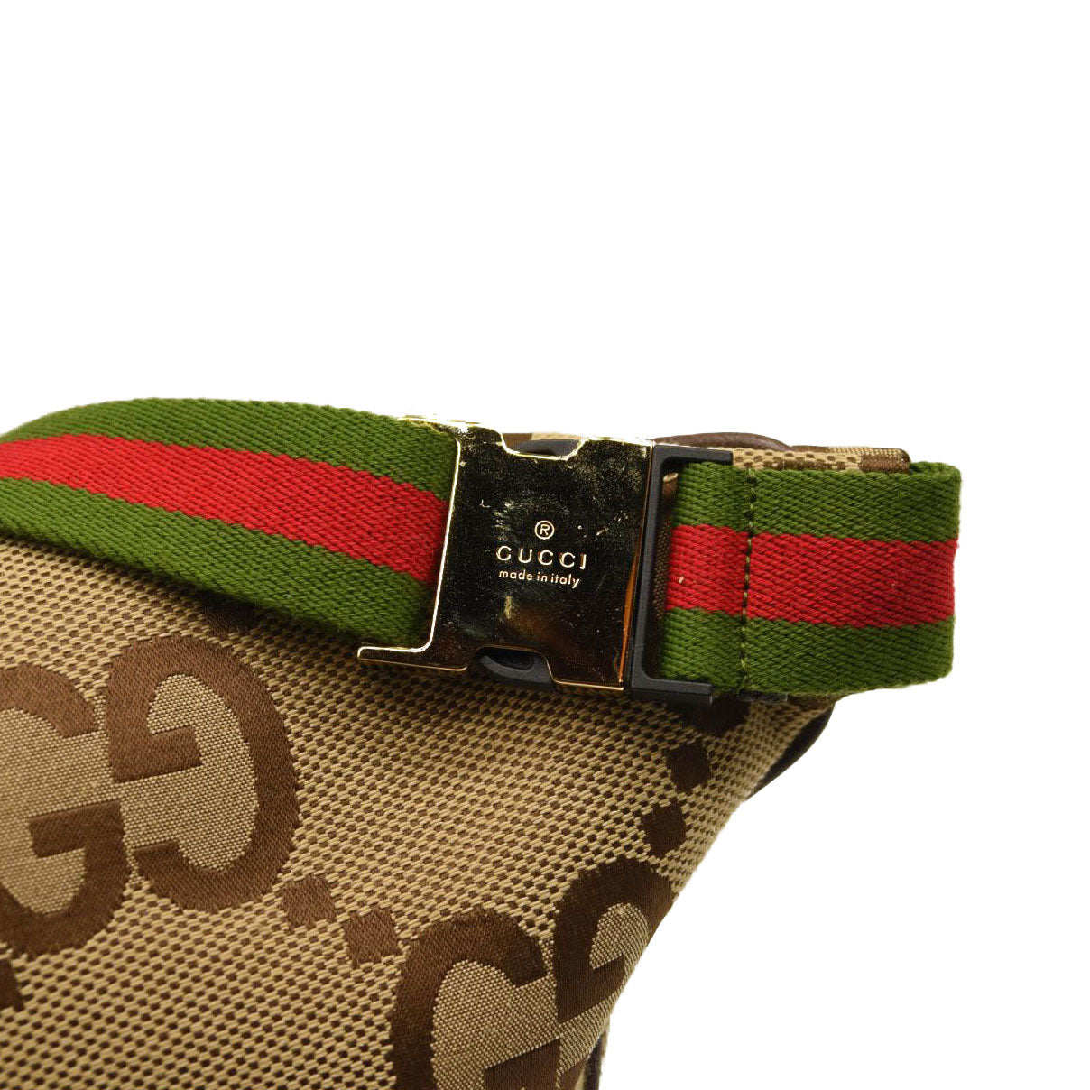Gucci JUMBO Canvas Logo Belt Bag Beige