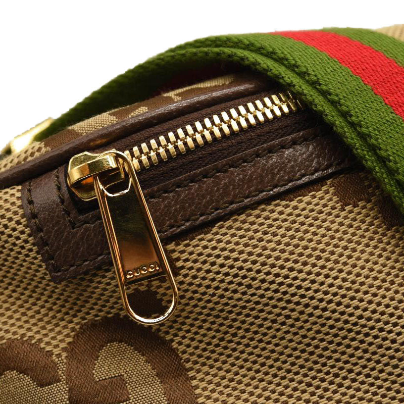 Gucci JUMBO Canvas Logo Belt Bag Beige