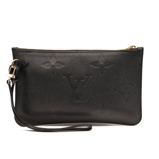 LOUIS VUITTON Empreinte Monogram Giant Neverfull MM Pochette Black Microchipped