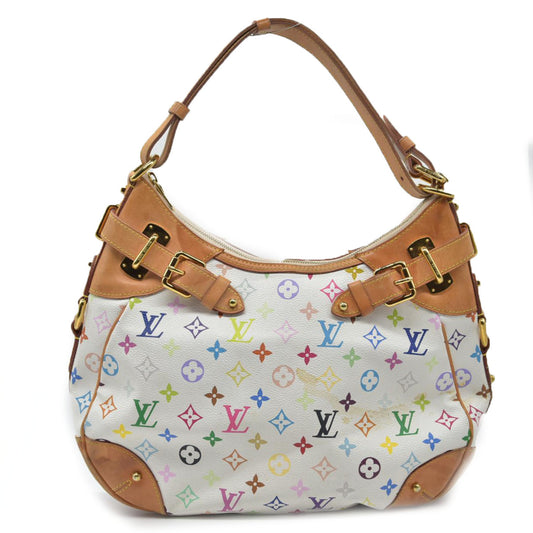 $2410 Louis Vuitton  Monogram Murakami Greta White