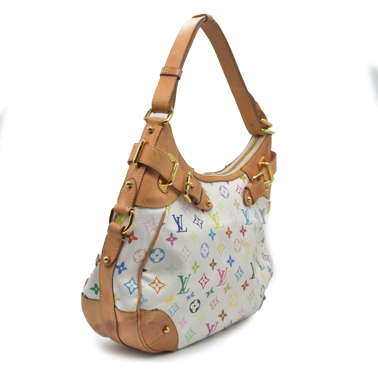 $2410 Louis Vuitton  Monogram Murakami Greta White