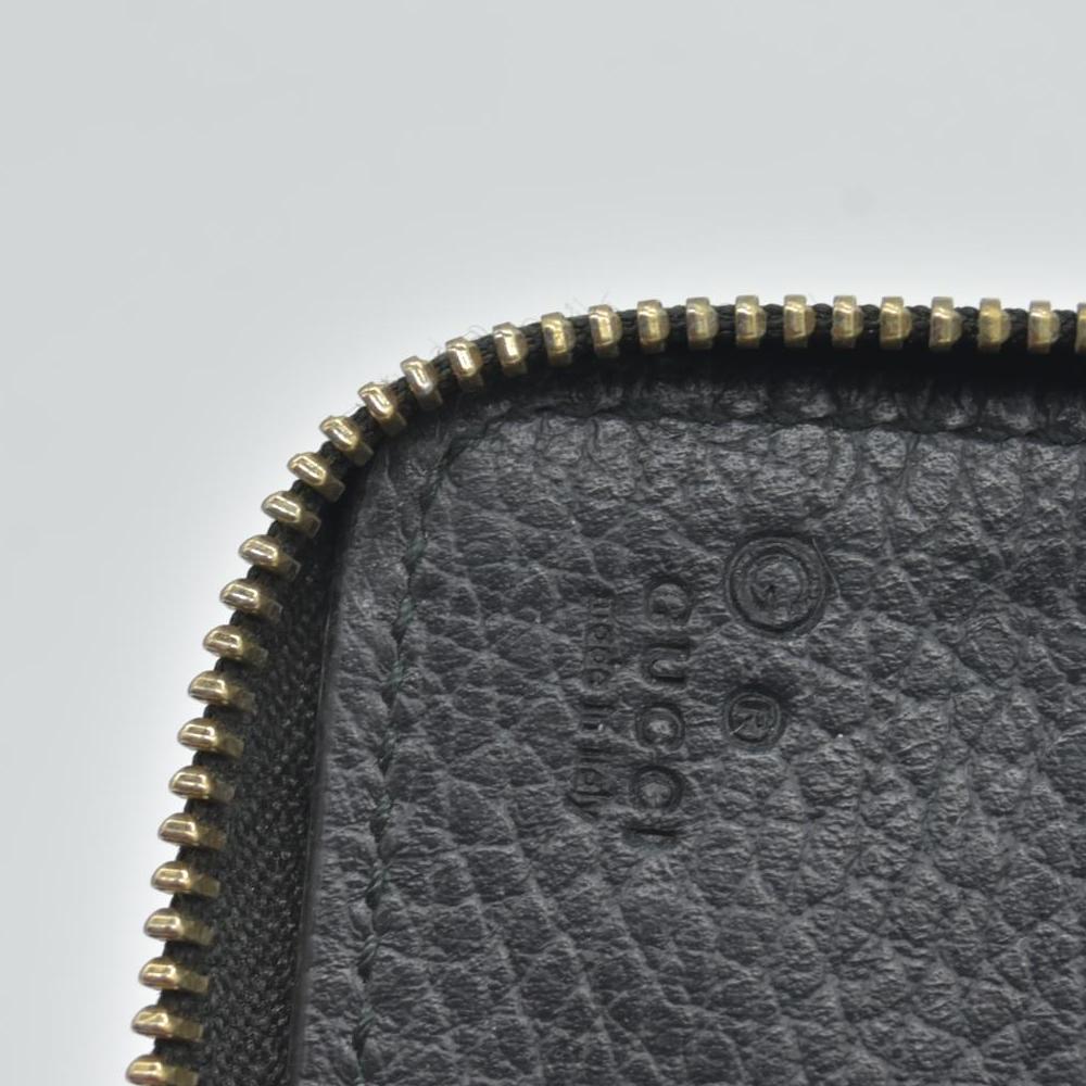 $800 Gucci Large Zip Around Organizer Wallet Black GG CONSIGNMENT