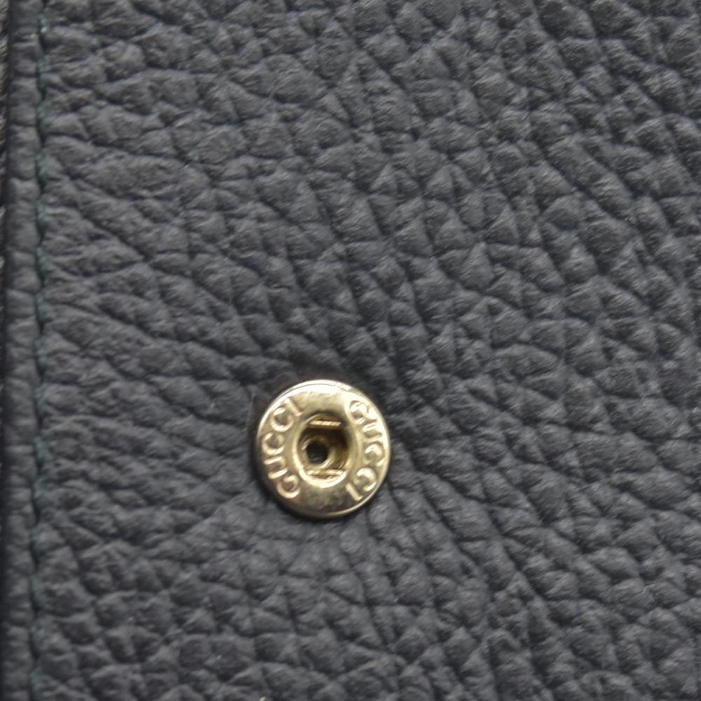 $800 Gucci Large Zip Around Organizer Wallet Black GG CONSIGNMENT