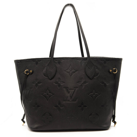 Louis Vuitton Empreinte Monogram Giant Neverfull MM Black Tote