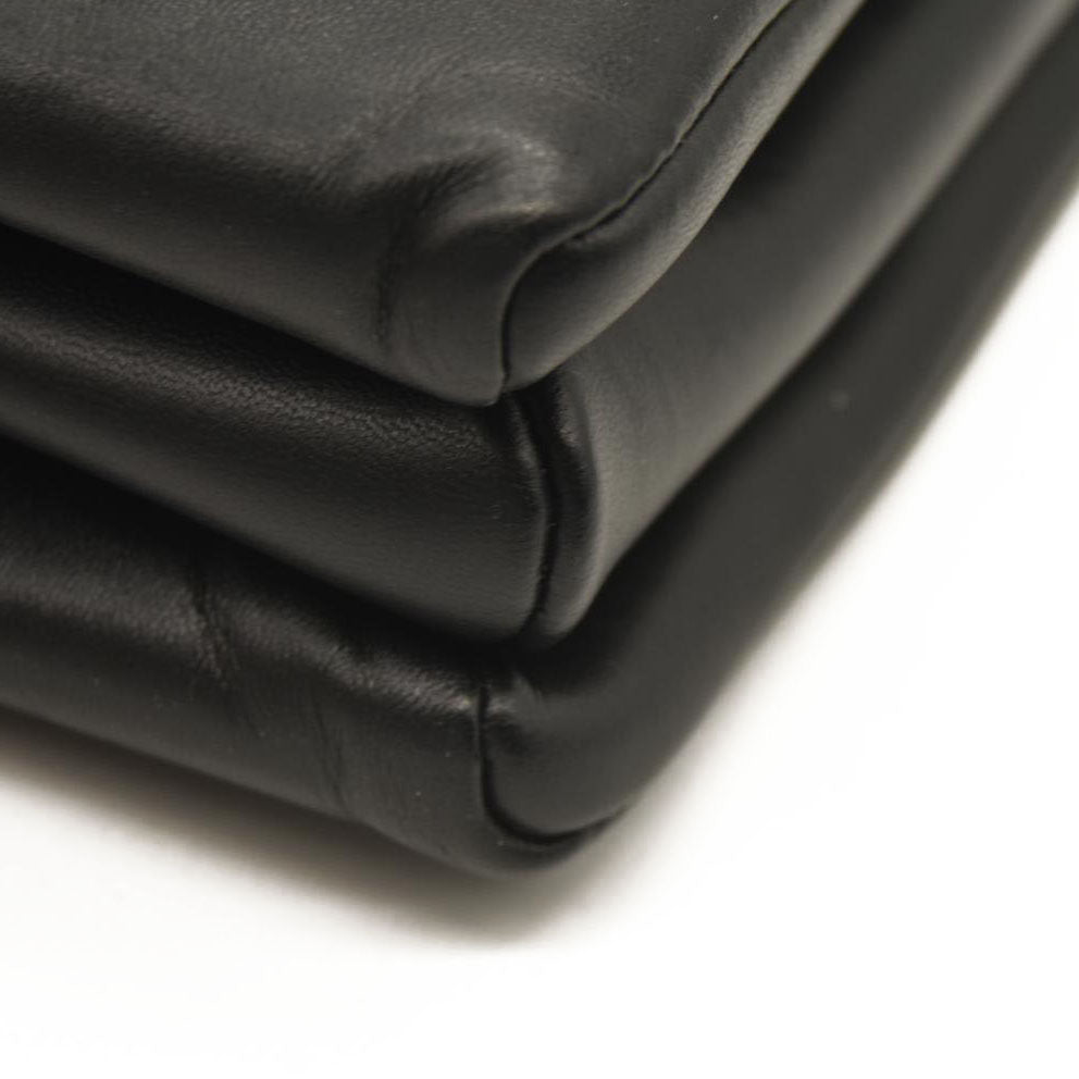 LOUIS VUITTON Lambskin Embossed Monogram Coussin PM Black White