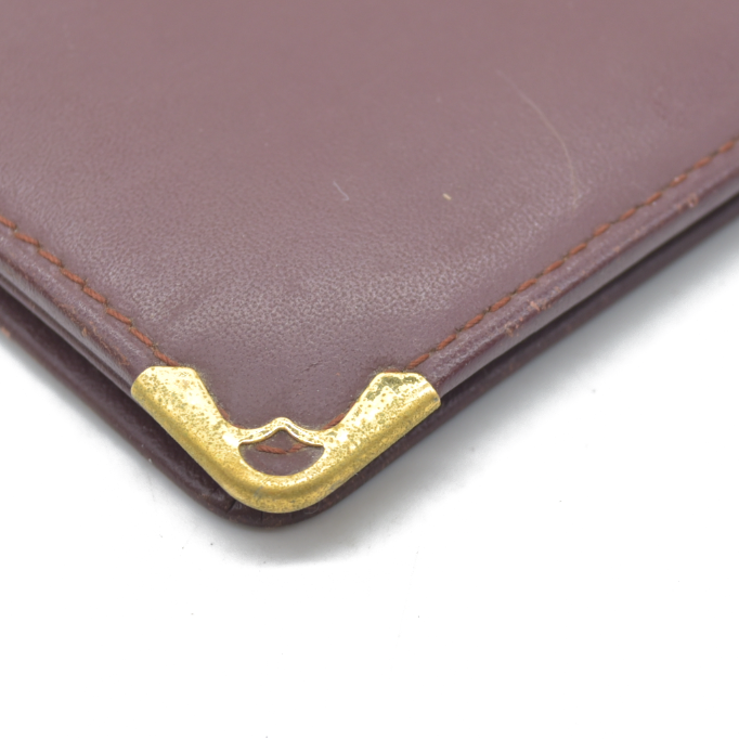 $800 Cartier Vintage Burgundy Bifold Leather Wallet CONSIGNMENT