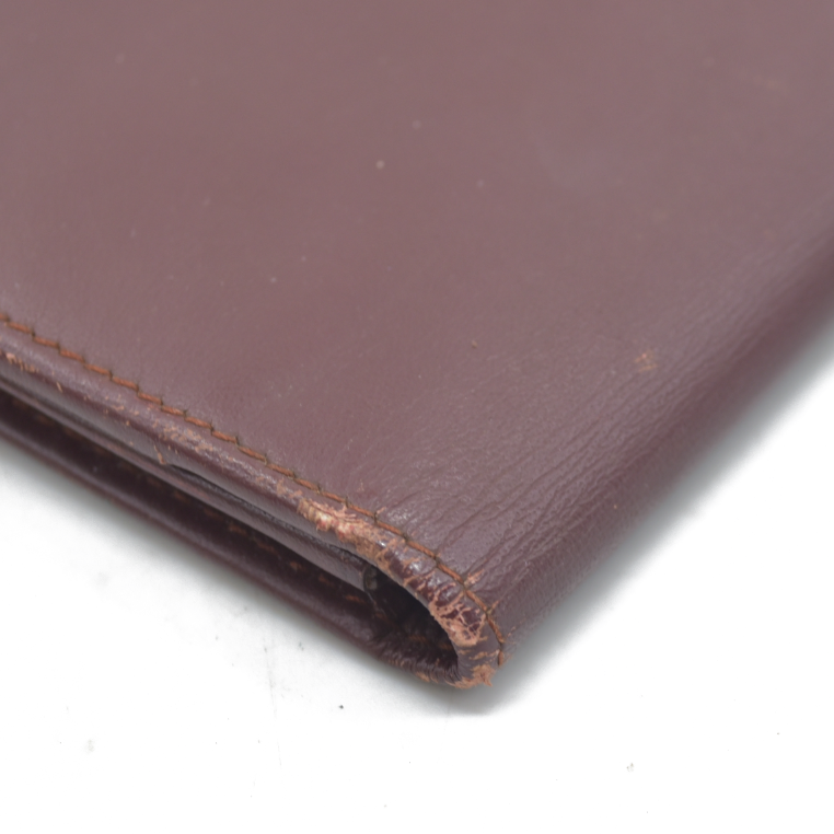 $800 Cartier Vintage Burgundy Bifold Leather Wallet CONSIGNMENT
