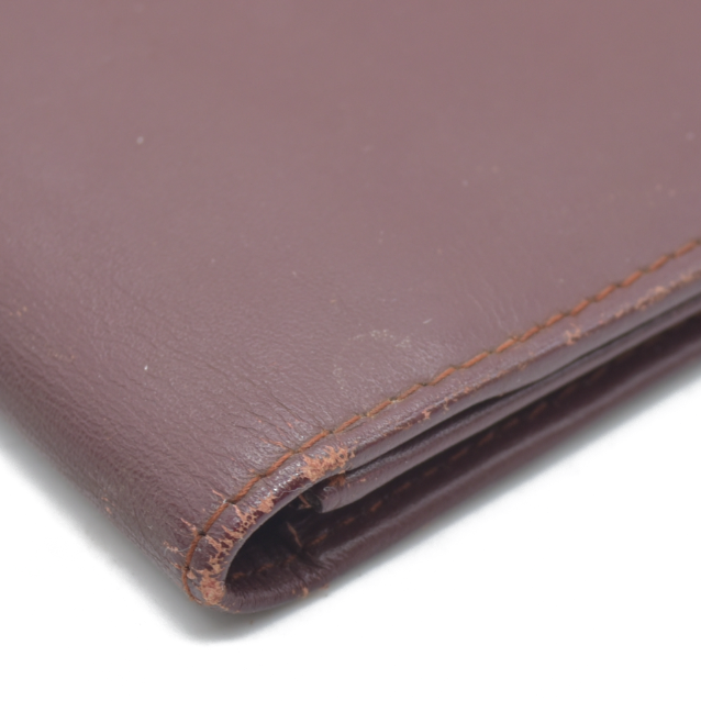 $800 Cartier Vintage Burgundy Bifold Leather Wallet CONSIGNMENT