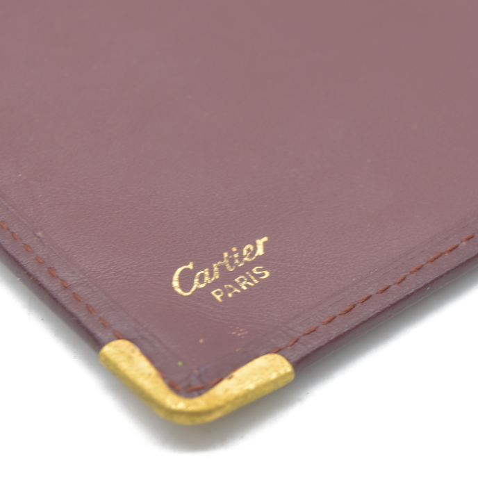 $800 Cartier Vintage Burgundy Bifold Leather Wallet CONSIGNMENT