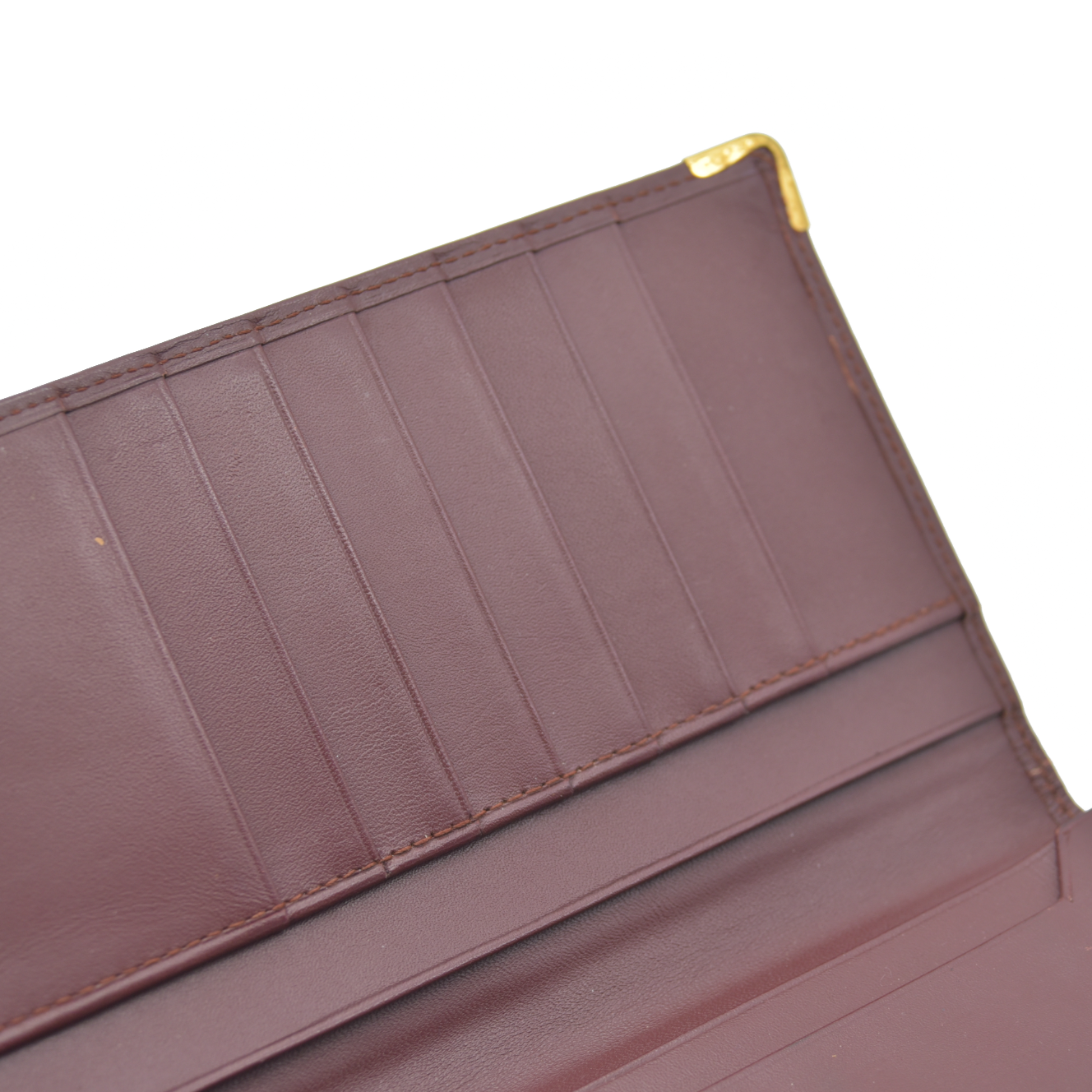 $800 Cartier Vintage Burgundy Bifold Leather Wallet CONSIGNMENT