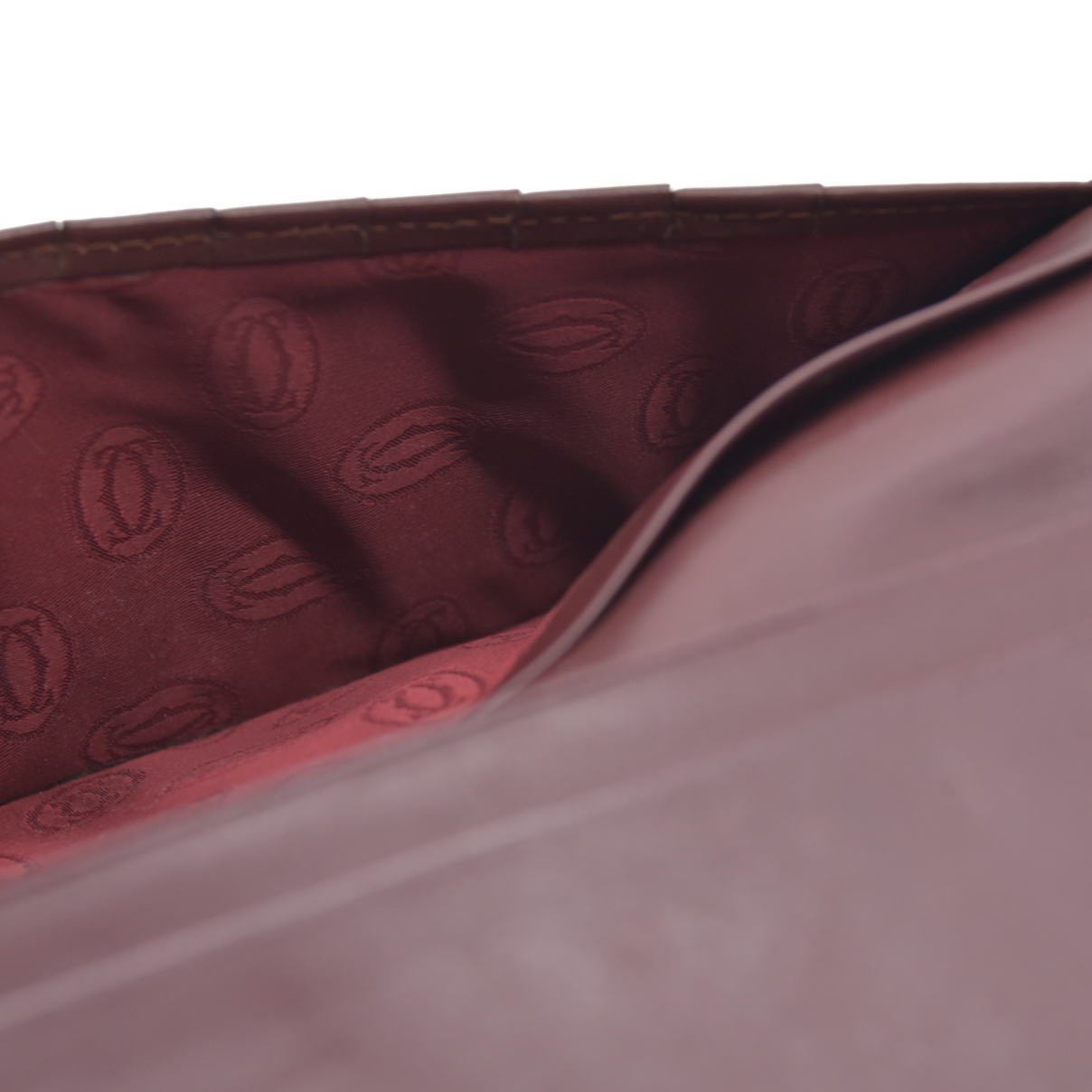 $800 Cartier Vintage Burgundy Bifold Leather Wallet CONSIGNMENT
