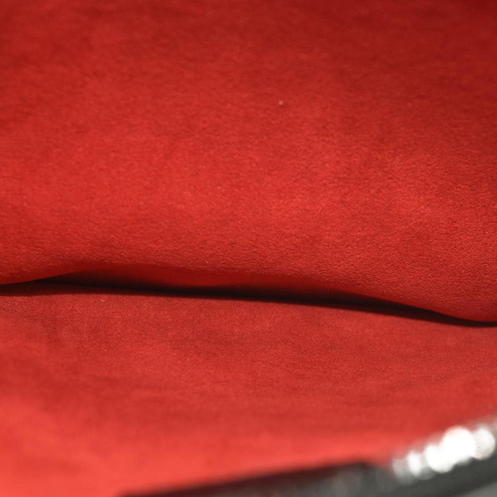 LOUIS VUITTON Lambskin Embossed Monogram Coussin PM Black White