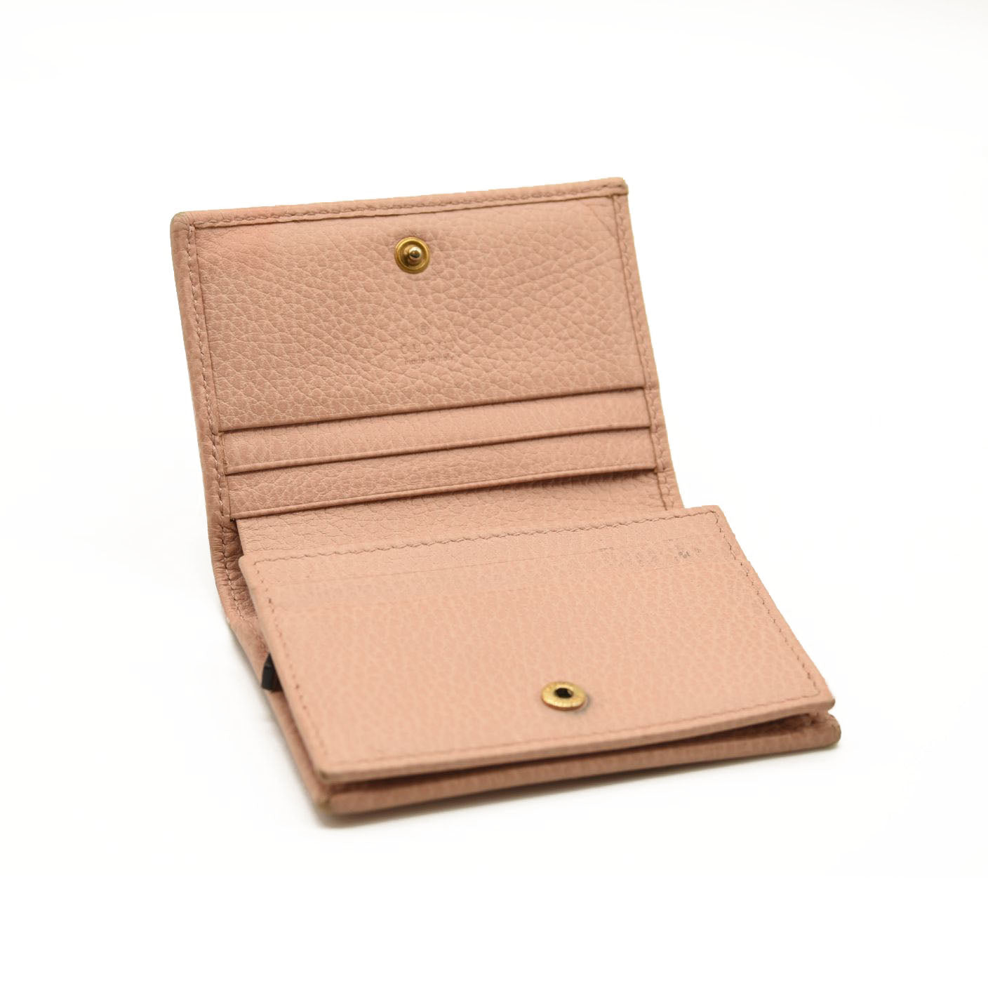 GUCCI Calfskin Butterfly Farfalla Compact Wallet Perfect Pink