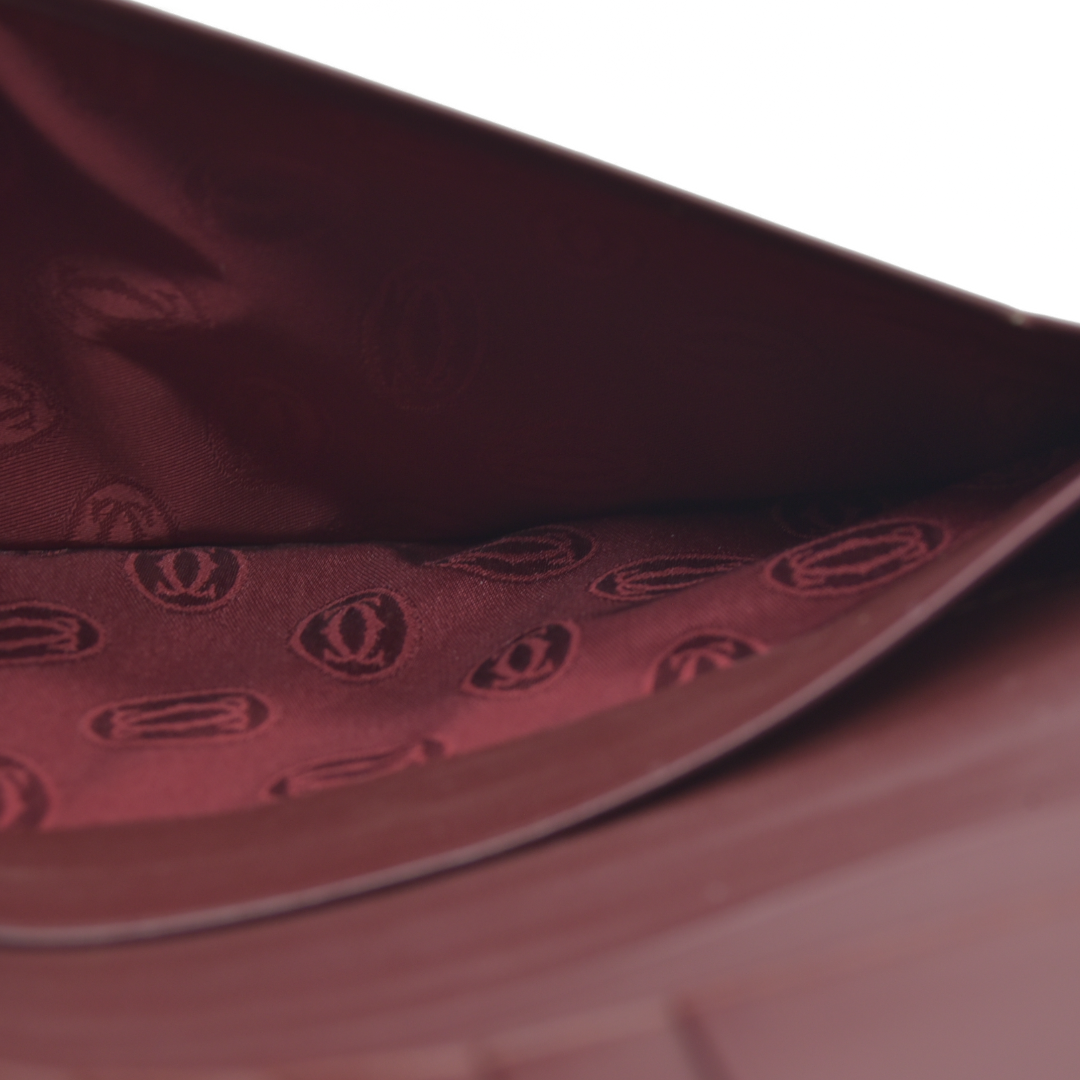 $800 Cartier Vintage Burgundy Bifold Leather Wallet CONSIGNMENT