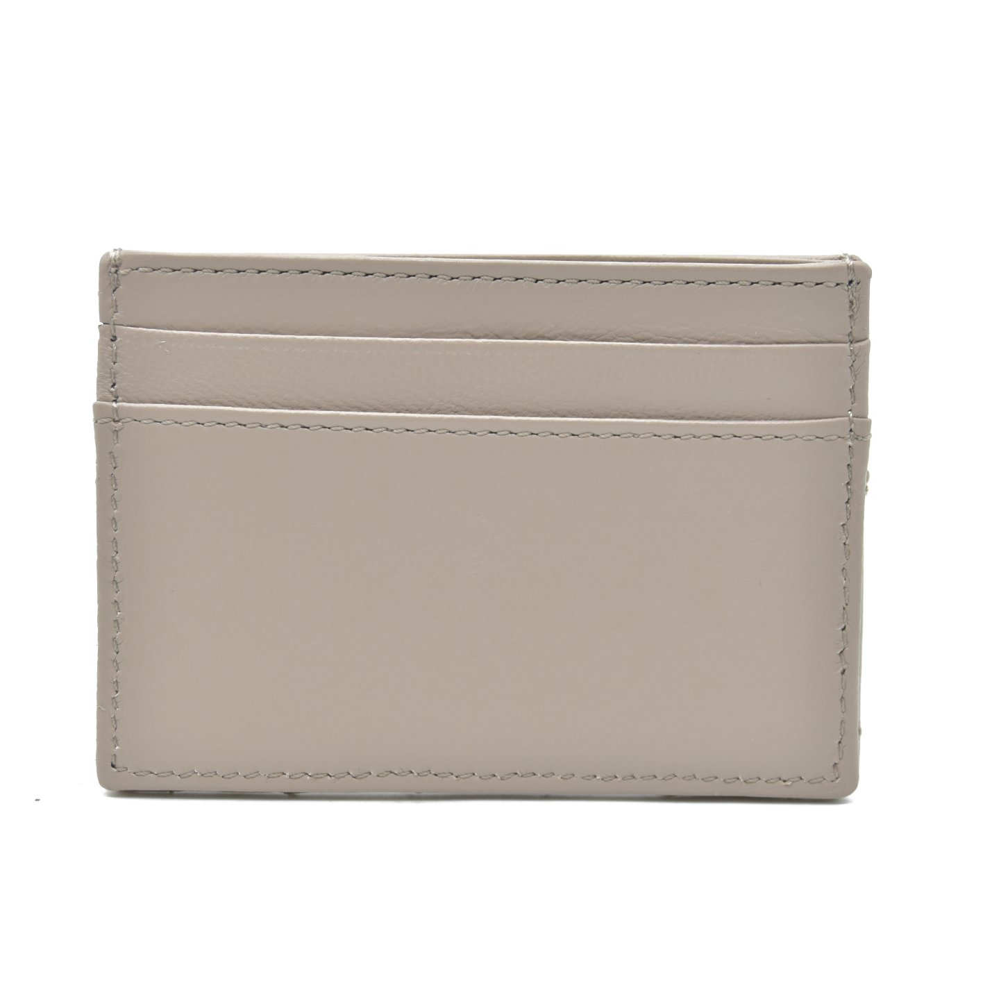 $295 Versace Medusa Quilted Card Holder Beige CONSIGNMENT