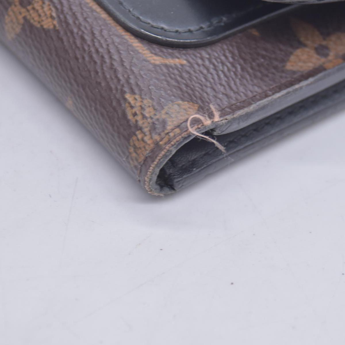 2012 Louis Vuitton Monogram Flower Lock Compact Wallet Black SP4182 CONSIGNMENT