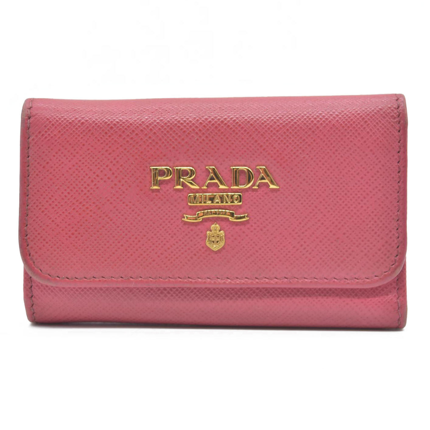 Prada Saffiano Metal Leather Wallet Pink