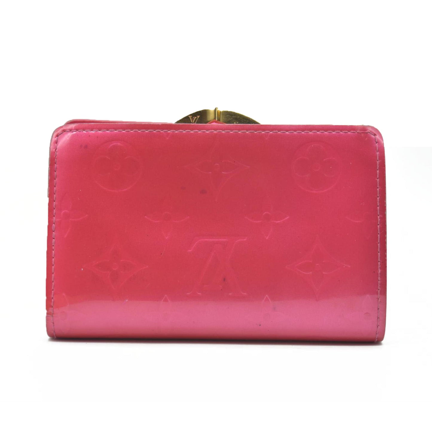 AUCTION $935 Louis Vuitton LV Monogram Vernis Patent Leather French Purse