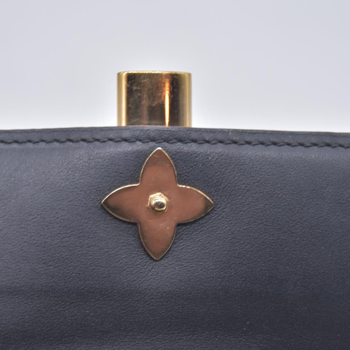 2012 Louis Vuitton Monogram Flower Lock Compact Wallet Black SP4182 CONSIGNMENT