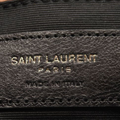 $1690 NEW Saint Laurent Lou Camera Medium Zip Leather Shoulder Bag Silver