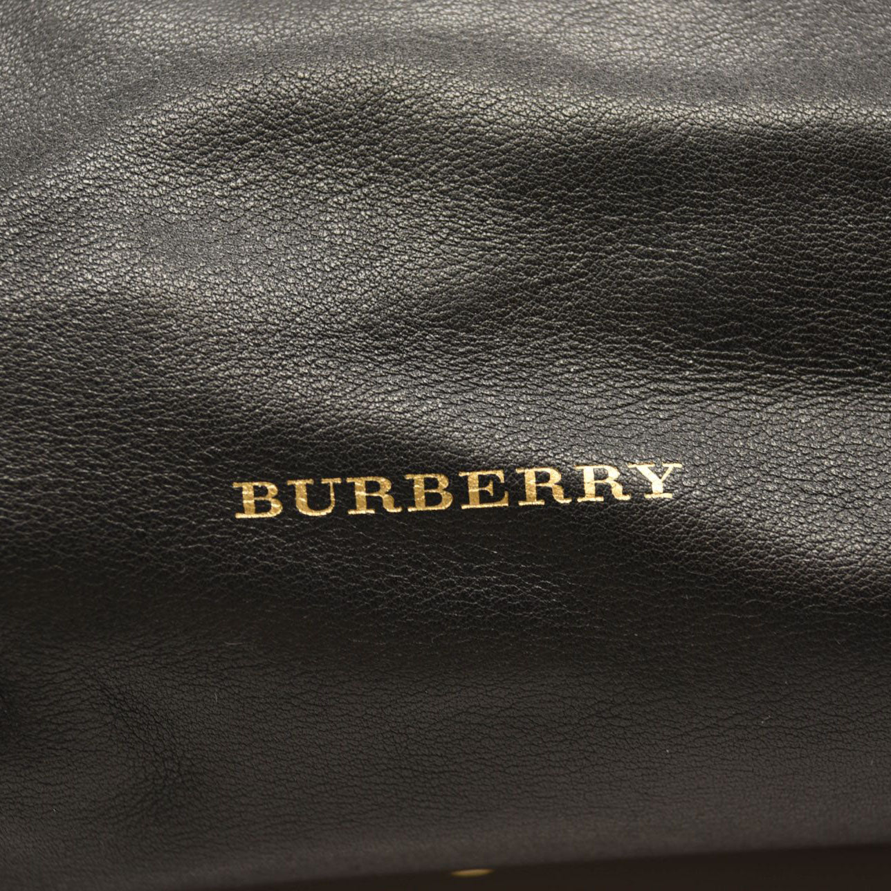 Pre-Owned BURBERRY Calfskin House Check Medium Banner Tote Black