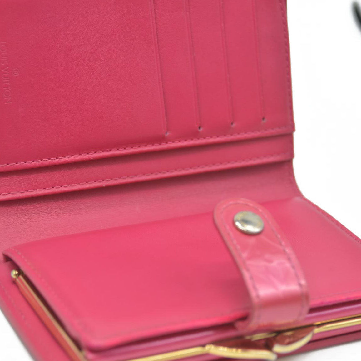 AUCTION $935 Louis Vuitton LV Monogram Vernis Patent Leather French Purse