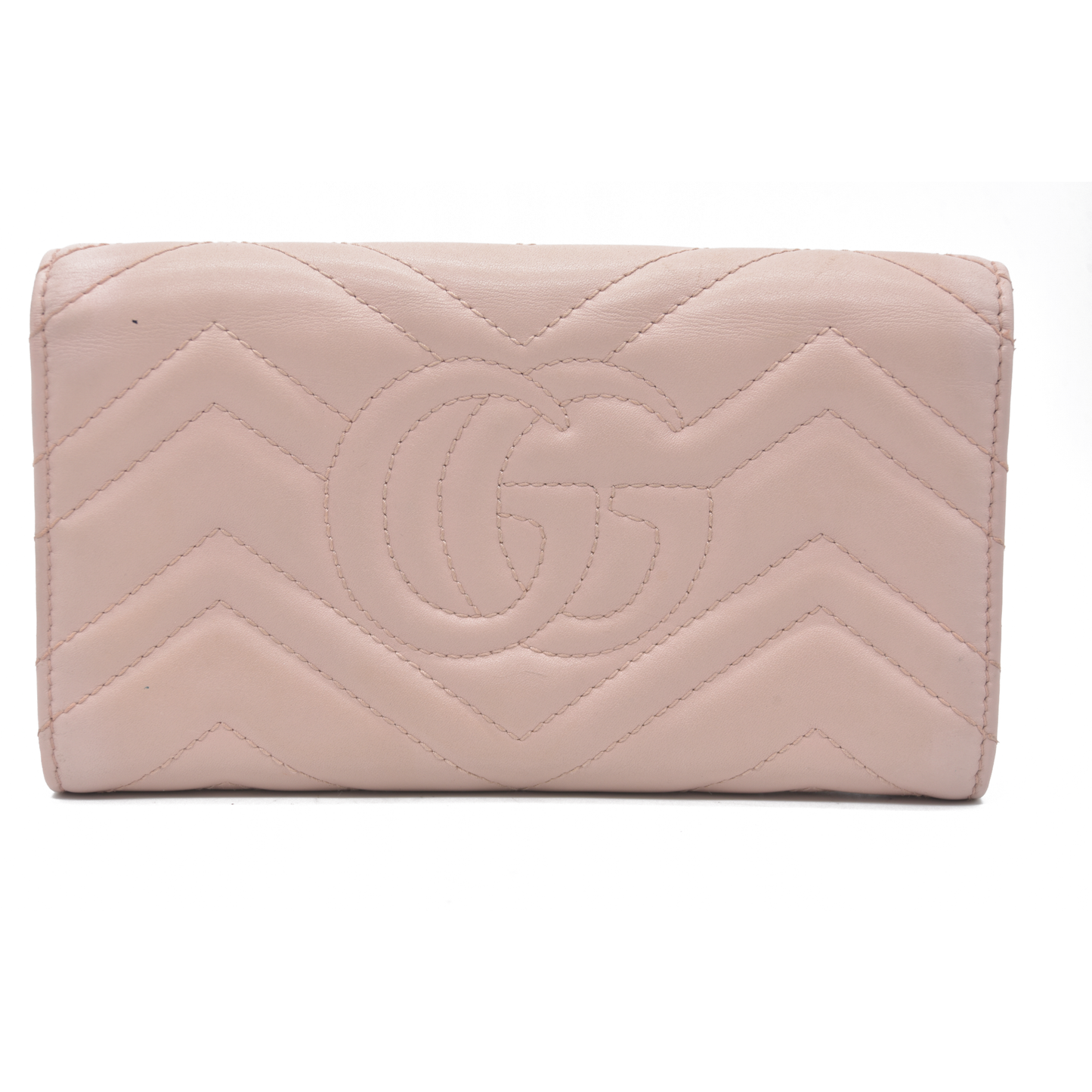 $900  Gucci GG Marmont Continental Wallet Pink Rose CONSIGNMENT