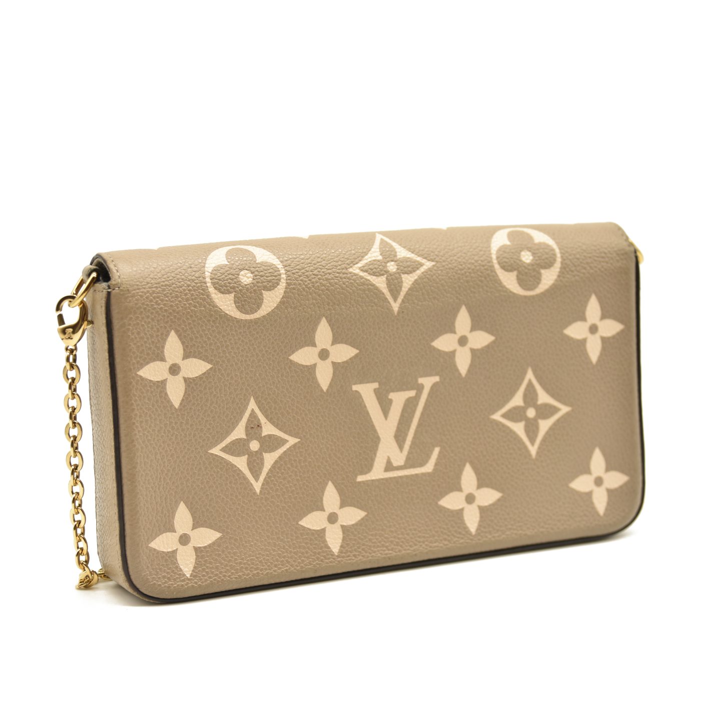 Louis Vuitton  Empreinte Monogram Giant Felicie Pochette Tourterelle Creme FY5200