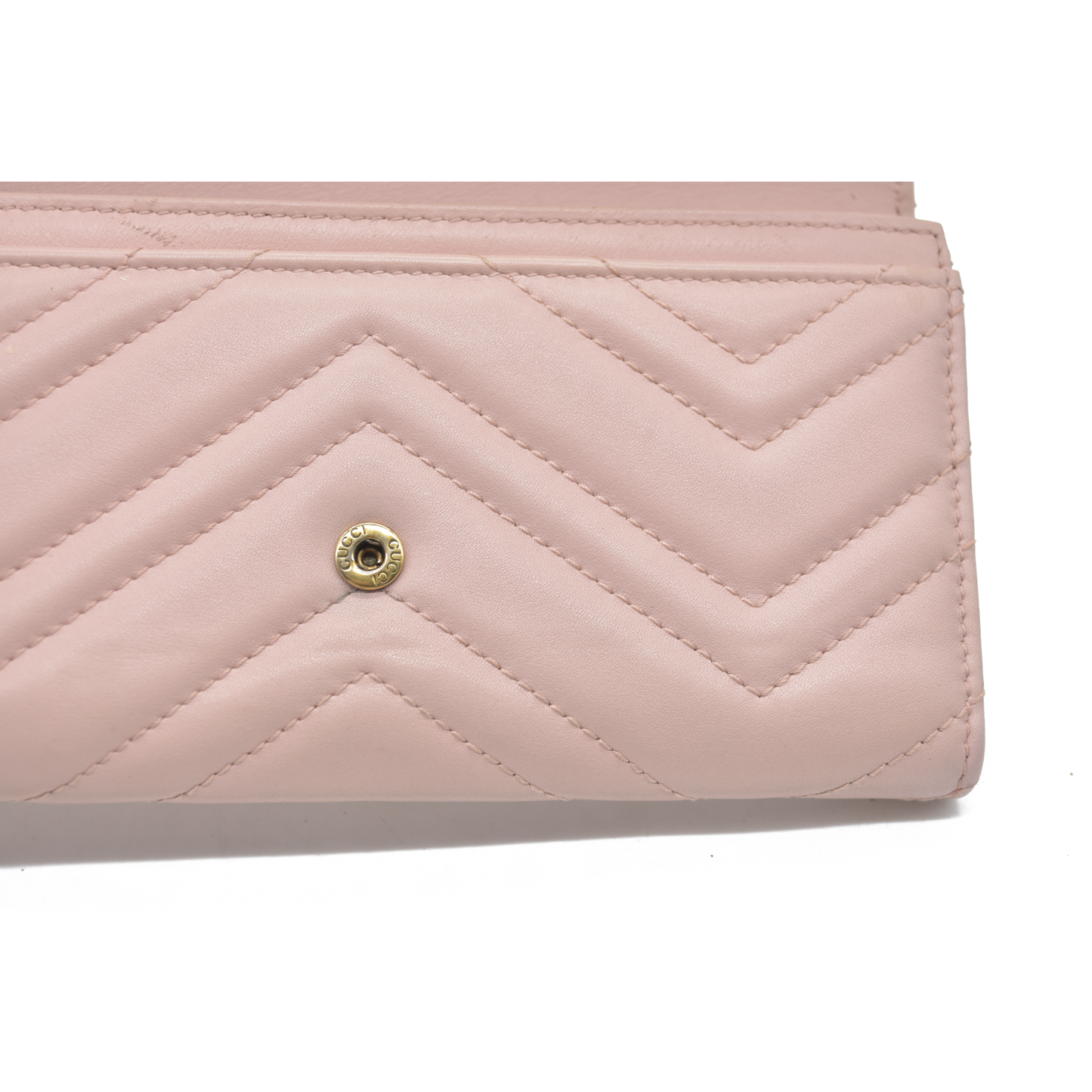 $900  Gucci GG Marmont Continental Wallet Pink Rose CONSIGNMENT