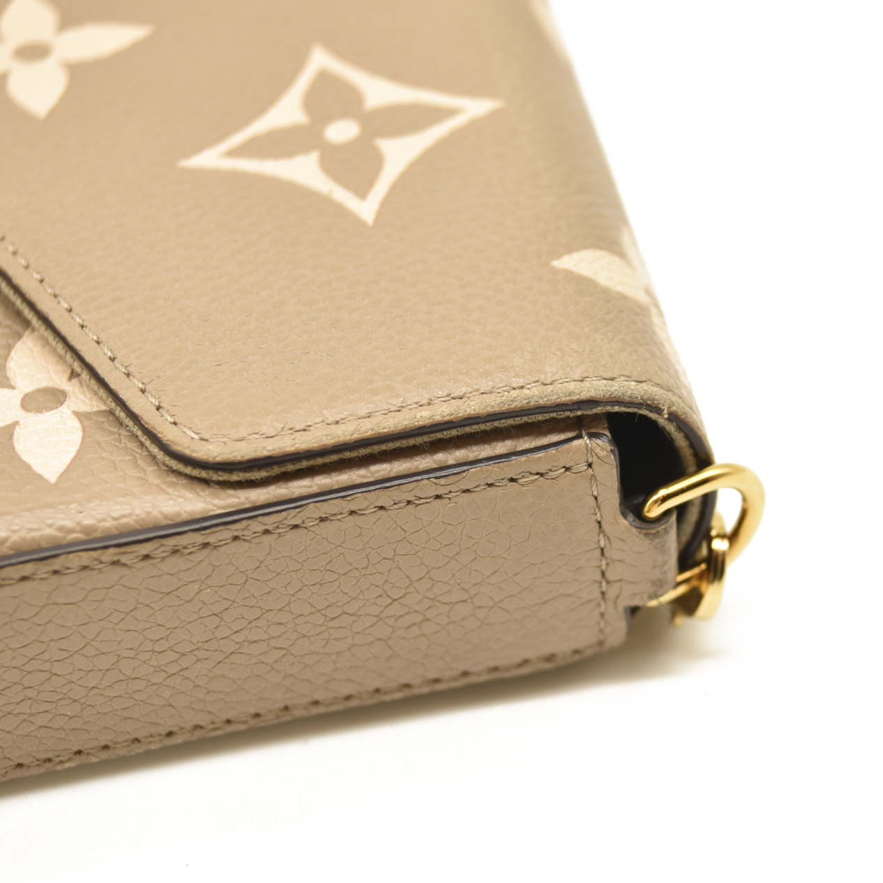 Louis Vuitton  Empreinte Monogram Giant Felicie Pochette Tourterelle Creme FY5200