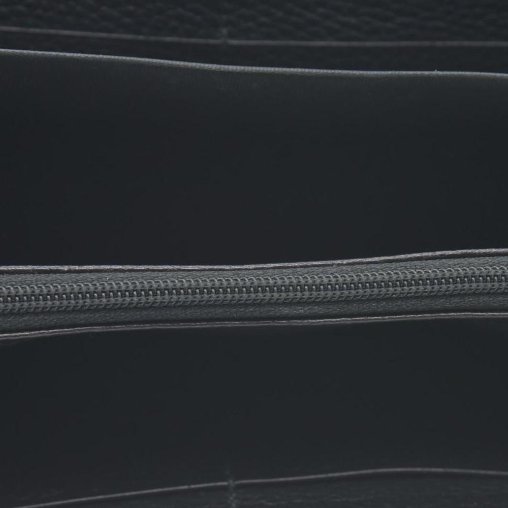 $880 Gucci Gucci Black Leather Bamboo Tassel Zip Around Wallet CONSIGNMENT
