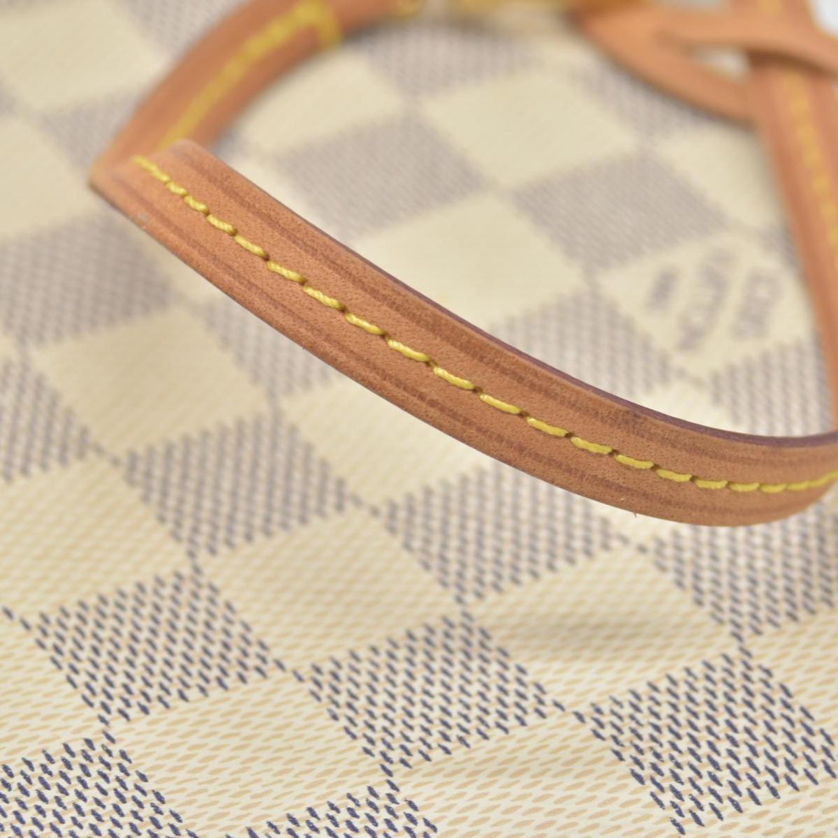 $600 Louis Vuitton Damier Azur Neverfull MM GM Pochette Rose Ballerine MS3179