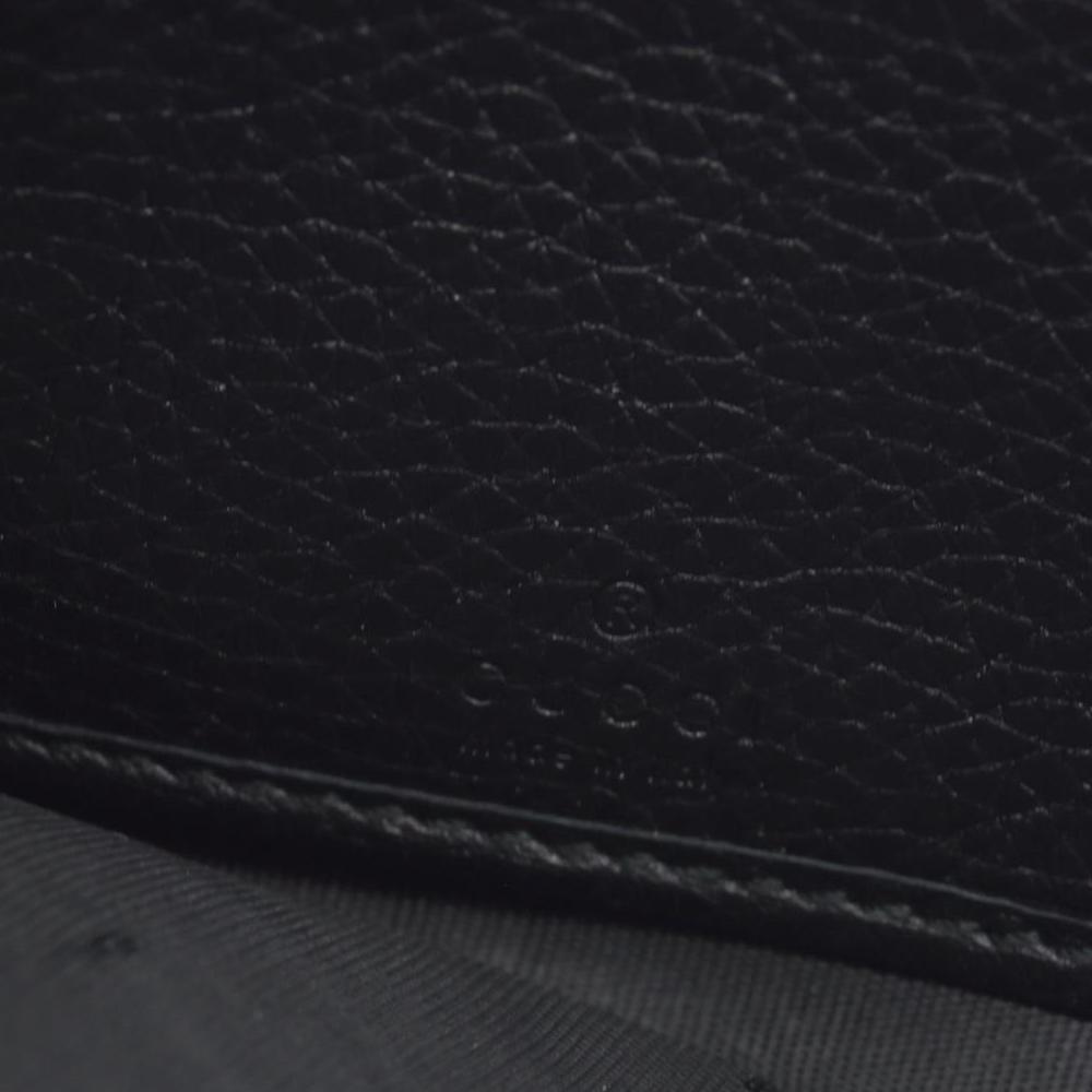 $880 Gucci Gucci Black Leather Bamboo Tassel Zip Around Wallet CONSIGNMENT