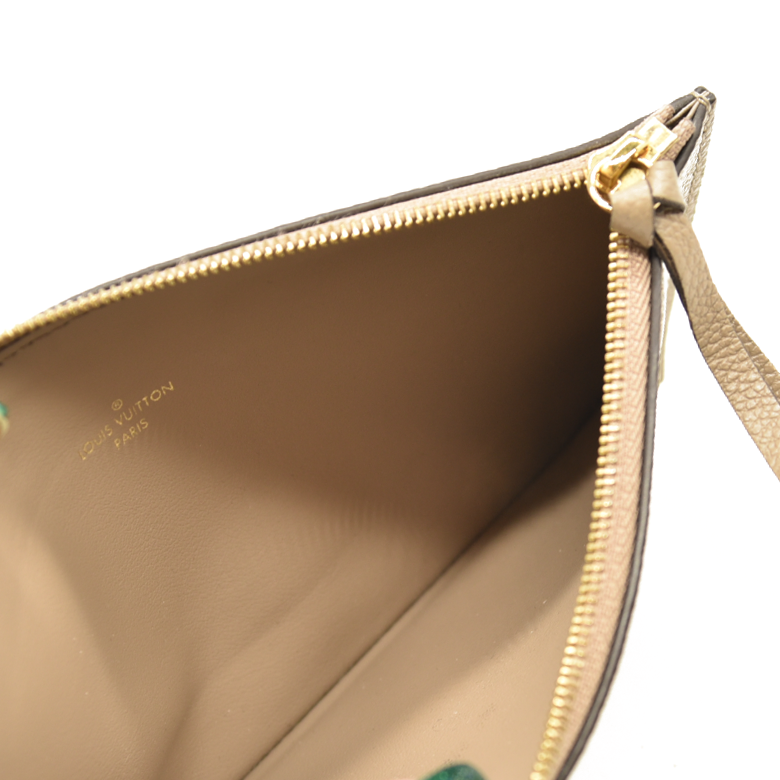 Louis Vuitton  Empreinte Monogram Giant Felicie Pochette Tourterelle Creme FY5200