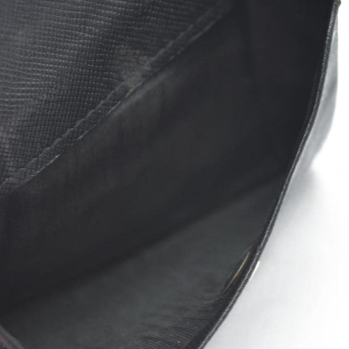 Prada  Tessuto Nylon Tri-Fold Compact Wallet Black
