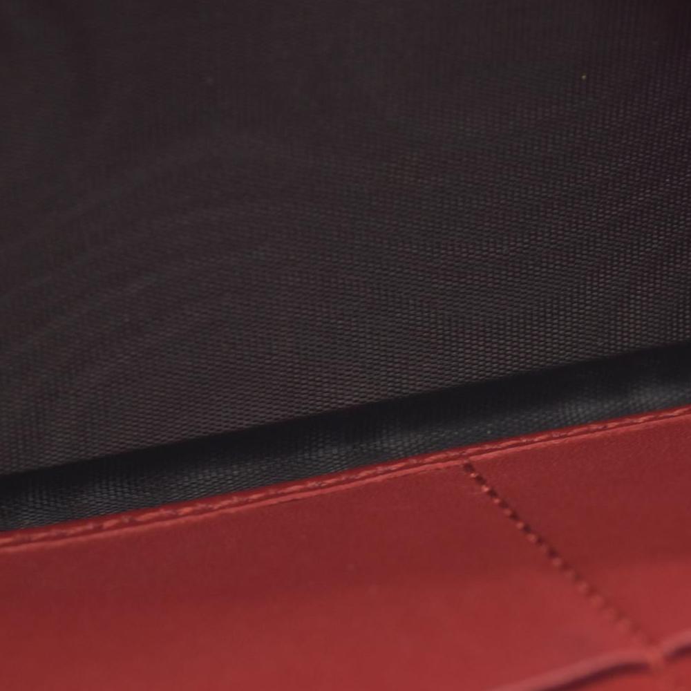 $830 Gucci Calfskin Matelasse GG Marmont Zip Around Wallet Hibiscus Red CONSIGNMENT