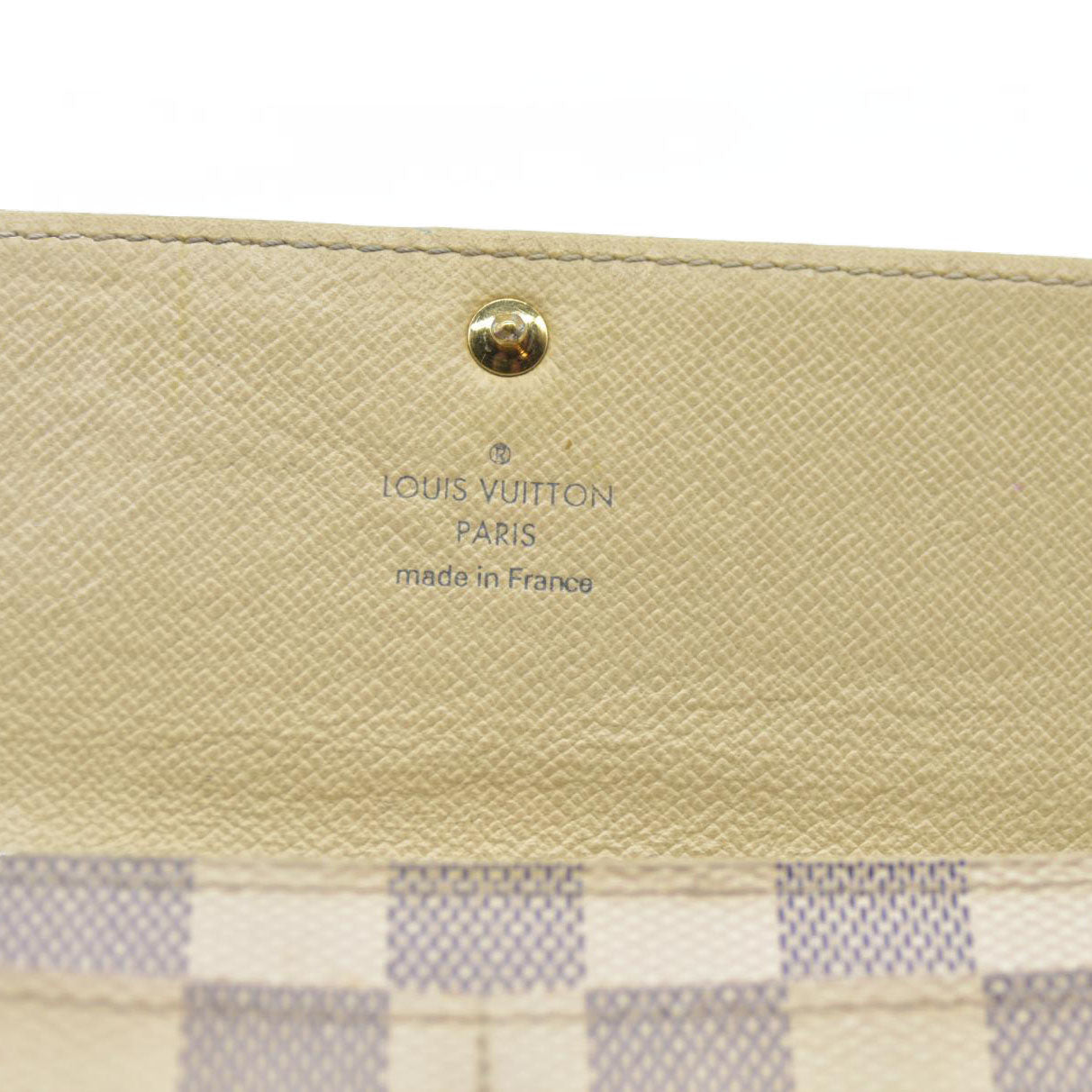 AUCTION $720 Louis Vuitton 2008 Damier Azur Pattern Sarah Wallet