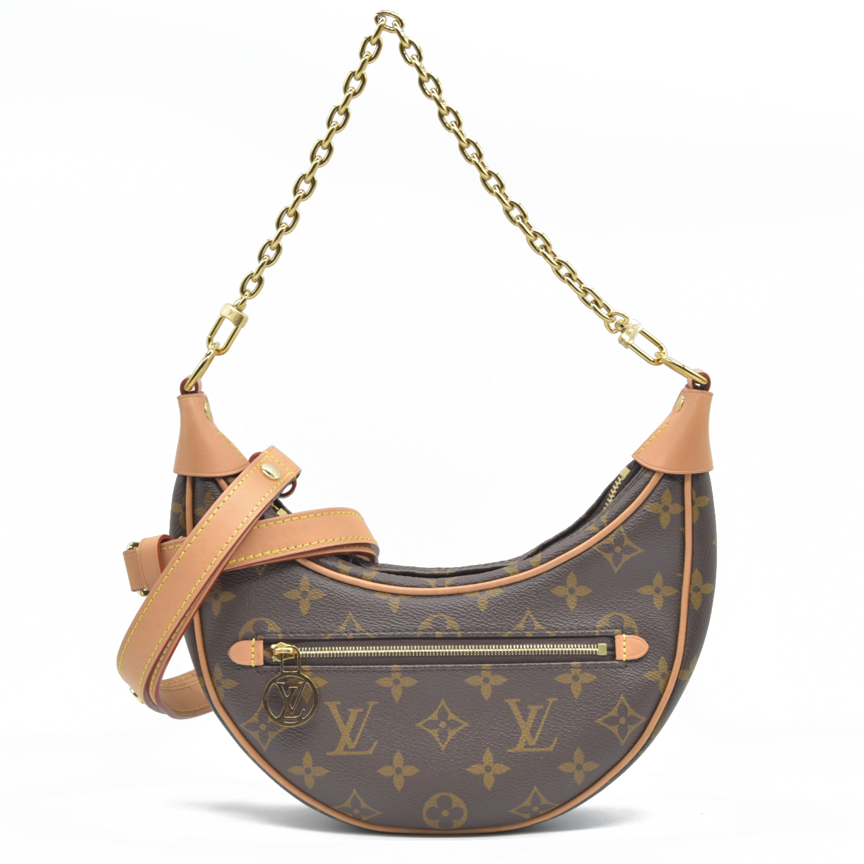 $2540 Louis Vuitton Monogram Loop Hobo Shoulder Bag RFID