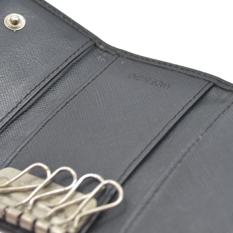 Prada Prada Black Saffiano Leather Key Case Holder