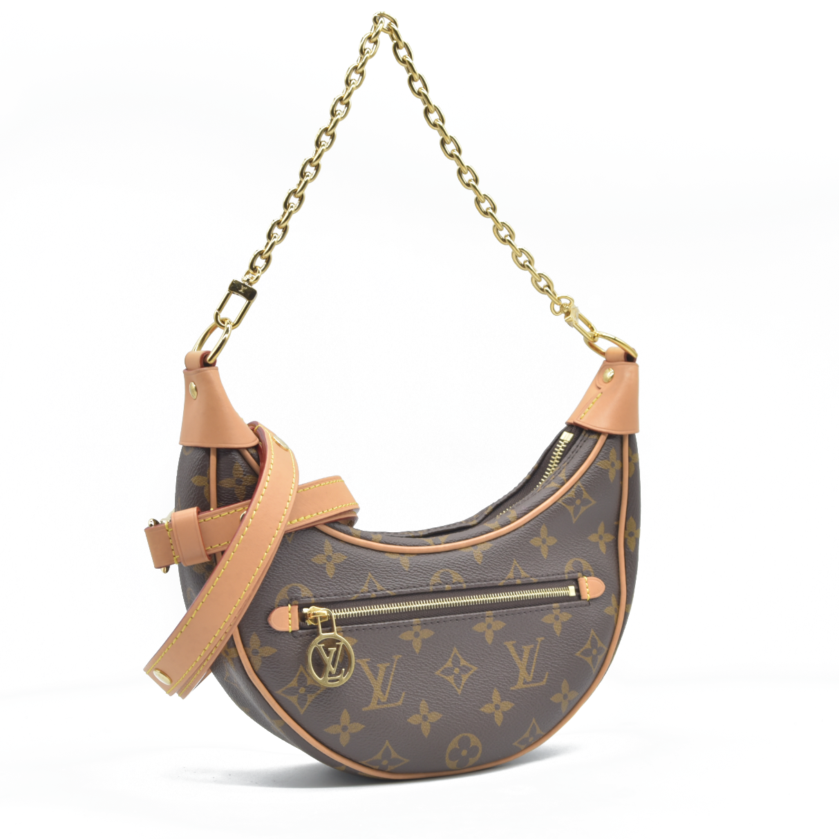 $2540 Louis Vuitton Monogram Loop Hobo Shoulder Bag RFID