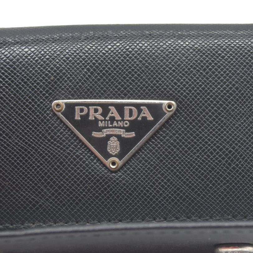 Prada Prada Black Saffiano Leather Key Case Holder