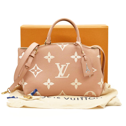 Louis Vuitton  Empreinte Monogram Giant Petit Palais Rose Trianon Creme RFID